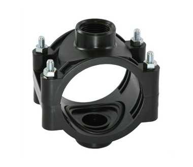 Presa a staffa doppia PN10, per tubi in PE e PVC
